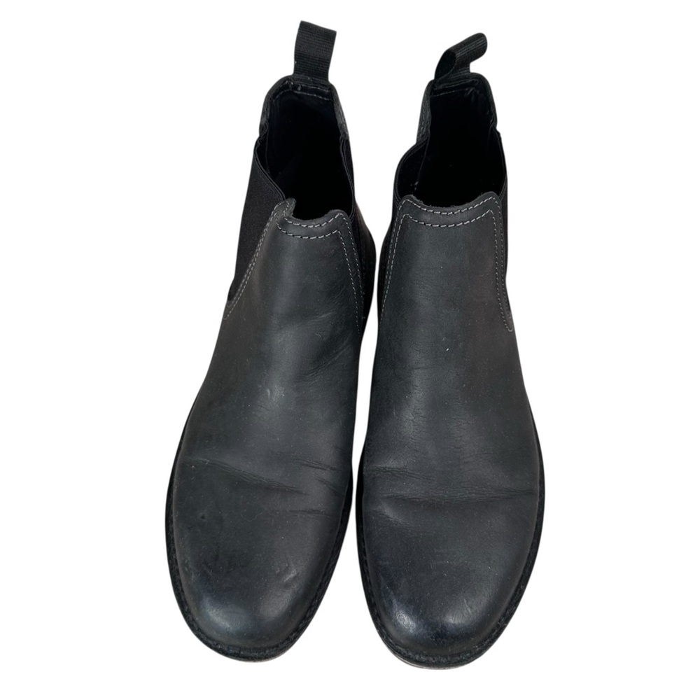 Clarks Bushacre Hill Chelsea Boots Black Leather Ankle Pull On Men 8 - Picture 7 of 12